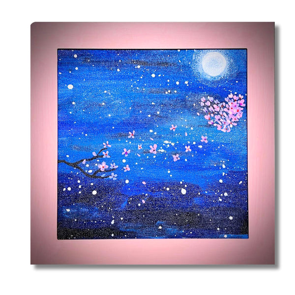 Healing Heart - Acrylic floral painting on canvas