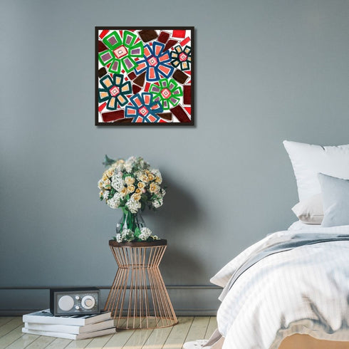 Boxed up Emotions - Acrylic floral painting on 300 gsm paper