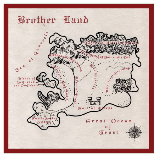 Imaginary map of Brother Land - acrylic on 300 gsm paper