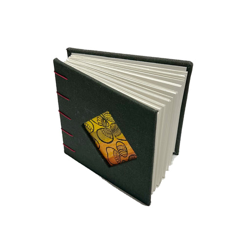 Cute Square Journal - Black, painted art