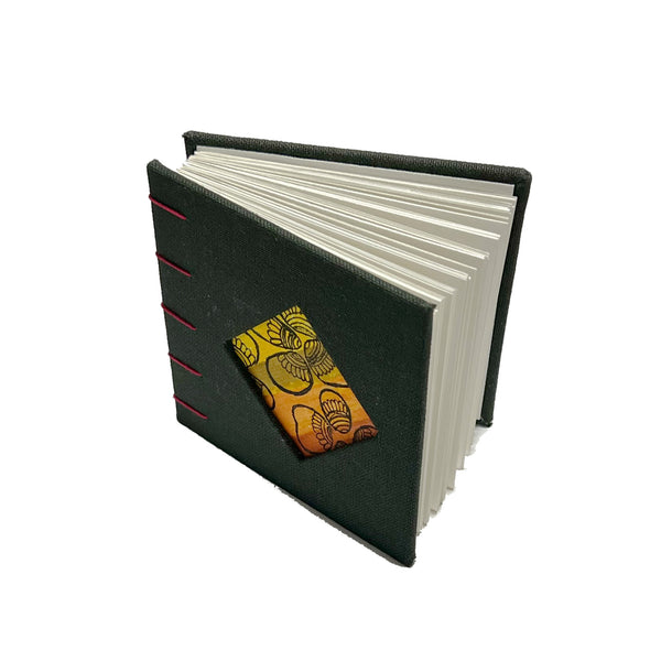 Cute Square Journal - Black, painted art