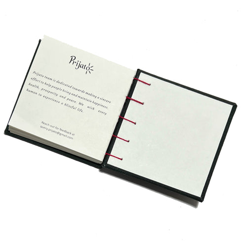 Cute Square Journal - Black, painted art