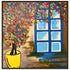 Hanging by the Window - Acrylic floral painting on 300 gsm paper