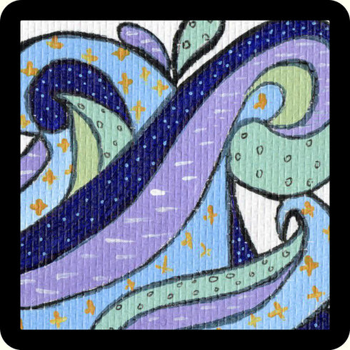 Move the Wave- Acrylic modern painting on 500 gsm paper