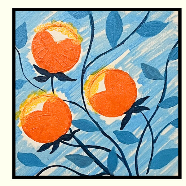 Baby Bloom- Acrylic floral painting on 300 gsm paper