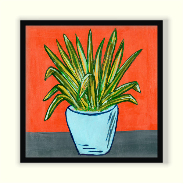 Acrylic painting on handmade paper - The Static