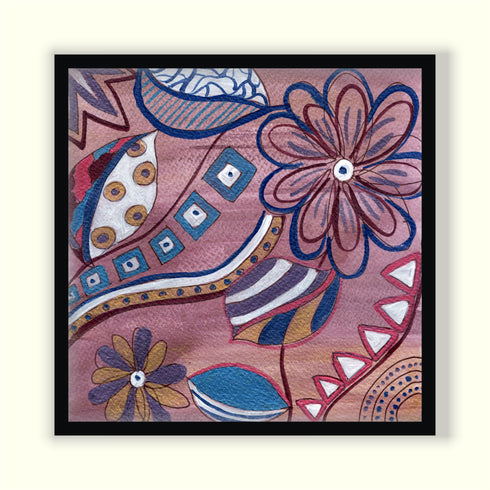 Brush Buntings - acrylic abstract on 300 gsm paper