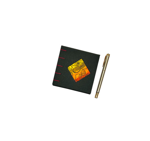 Cute Square Journal - Black, painted art