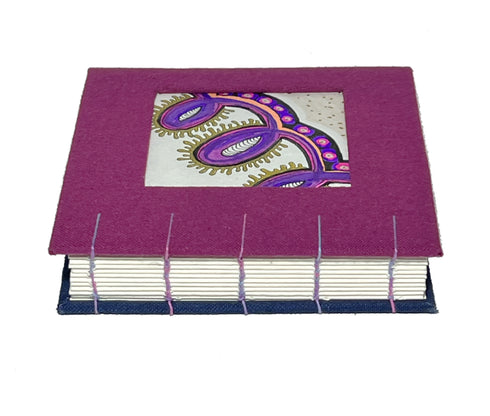 Cozy Square Journal, magenta- blue