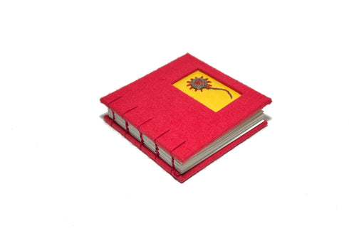 Cute Square Journal - Red, embroidery art