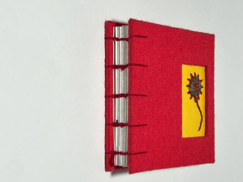 Cute Square Journal - Red, embroidery art
