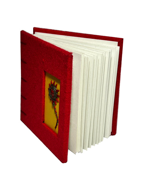 Cute Square Journal - Red, embroidery art