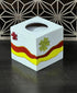 Tea-light holder wooden handpainted Cube