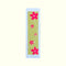 Artistic Fabric Bookmark - dull green colour, cute pink flowers