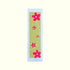 Artistic Fabric Bookmark - dull green colour, cute pink flowers
