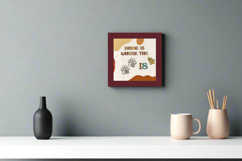 Vaagmi Worded Art Fabric frame for wall Pet lover 01