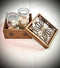 Blisswood Box - wooden box with a jar of affirmations and a jar of chocolates